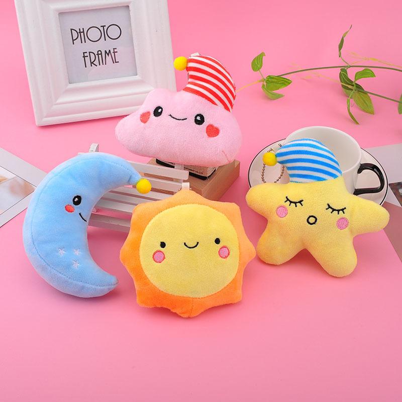 Kawaii 10cm Urocza Kreskówkowa Pluszowa Zabawka Gwiazda Księżyc Słońce Lalka Urocza Wypchana Piękny Prezent dla Dzieci Niemowlaka