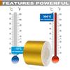 2 Rolls High-Temp Heat Shield Tape Reflective Adhesive 2 Inch X 16 Ft Gold