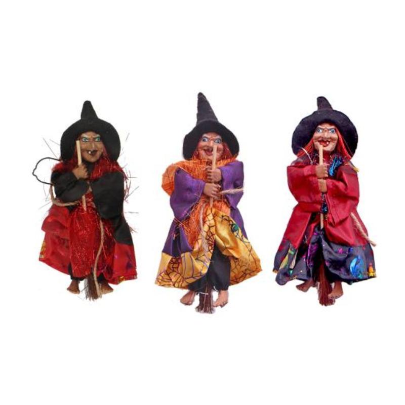 Halloween-pynt Realistisk utseende Forbedre atmosfæren Lett Utmerket DIY-hengende heks-dekorasjonsleker til hjemmet