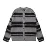 Unisex Oversized Knit Cardigan Sweater Striped Casual Long Sleeve Fall Outerwear Teens