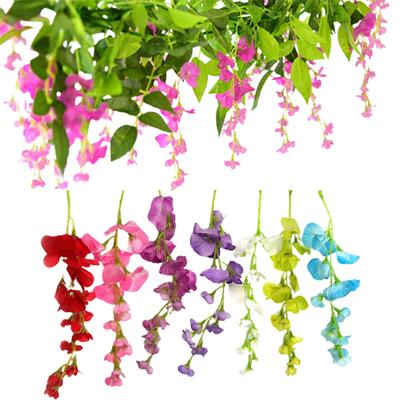 Guirnalda de Flores de Glicinia Artificial de 200CM Realista para Hogar Boda Jardín Interior Exterior Pared
