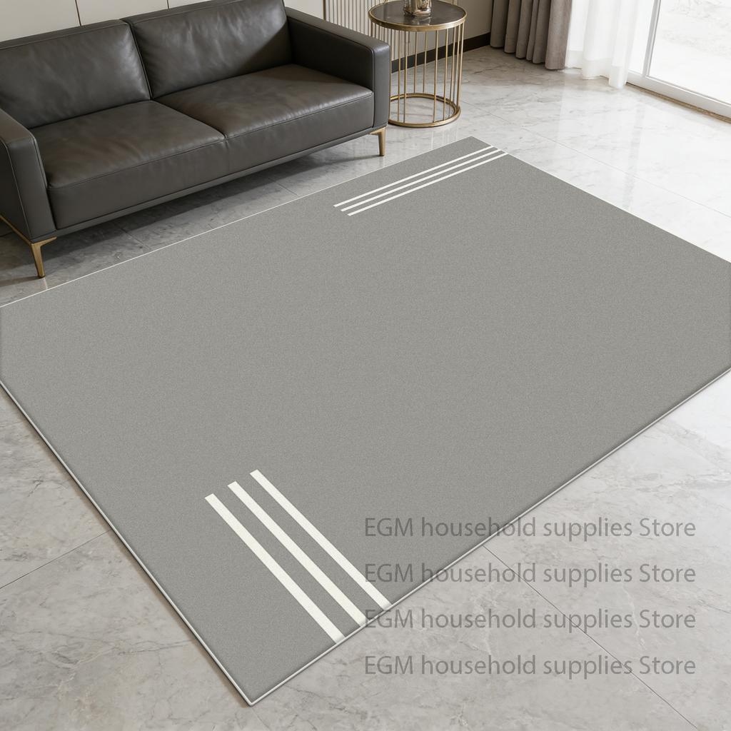 Nordic Geometric Carpet Luxury Living Room Decoration Large Area Simple Style Soft Rug Bedroom Non-slip Floor Mat Easy Cleaning