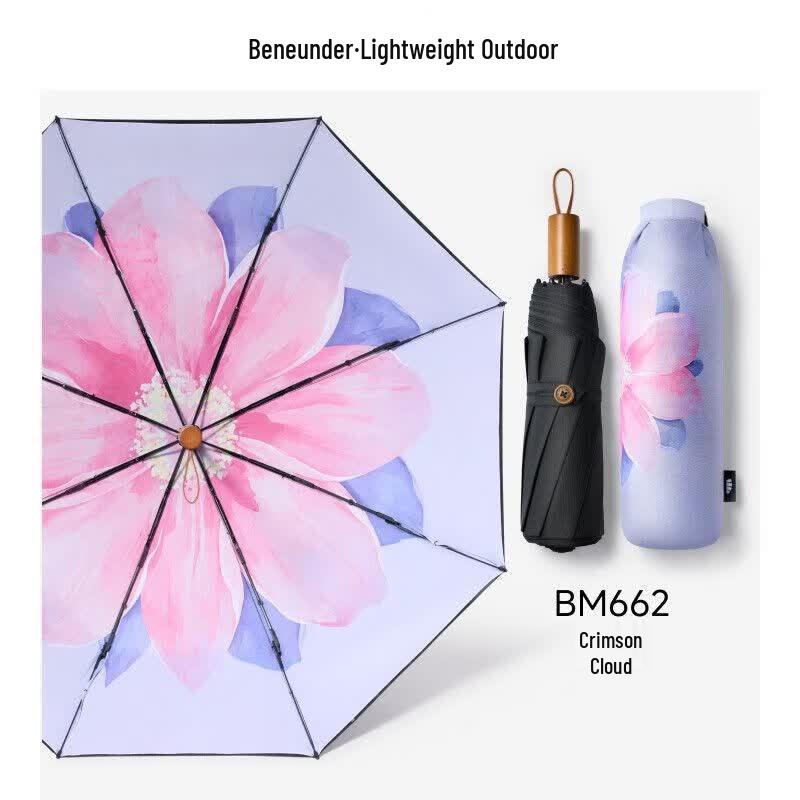Beneunder Three-Fold Double-Layer UV Sun Umbrella