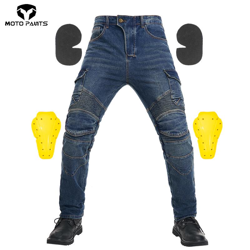 

Мотоциклетные джинсы 06 стиля прямого кроя для внедорожных гонок с защитой от падений Triple Extra Large