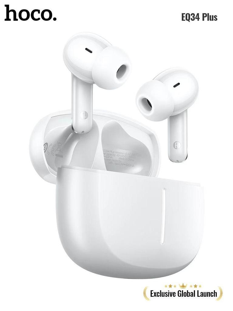 HOCO EQ34 Plus: Bluetooth 5.4 Earbuds with ANC, 7H Playtime & Hi-Fi Sound