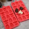 Christmas Silicone Chocolate Mold 15 cavity Christmas theme baking mold Food Grade Christmas Cake Molds for Clay Crafts Dessert