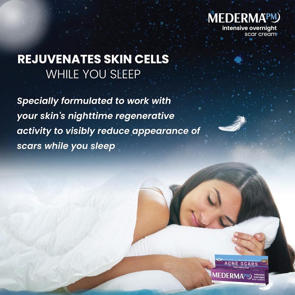 Mederma PM Acne Scar Removal Cream 10g | Overnight Scar Repair & Skin Renewal Formula