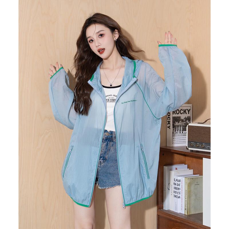 TonLion Women s Paneled Hooded Zip Jacket M