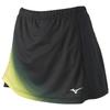 MIZUNO Table Tennis Standard JTTA Black x Lime Size S to Japanese Size Skirt, Style, Moisture-Wicking, Quick-Drying, 82JB9206, Women's, Green,