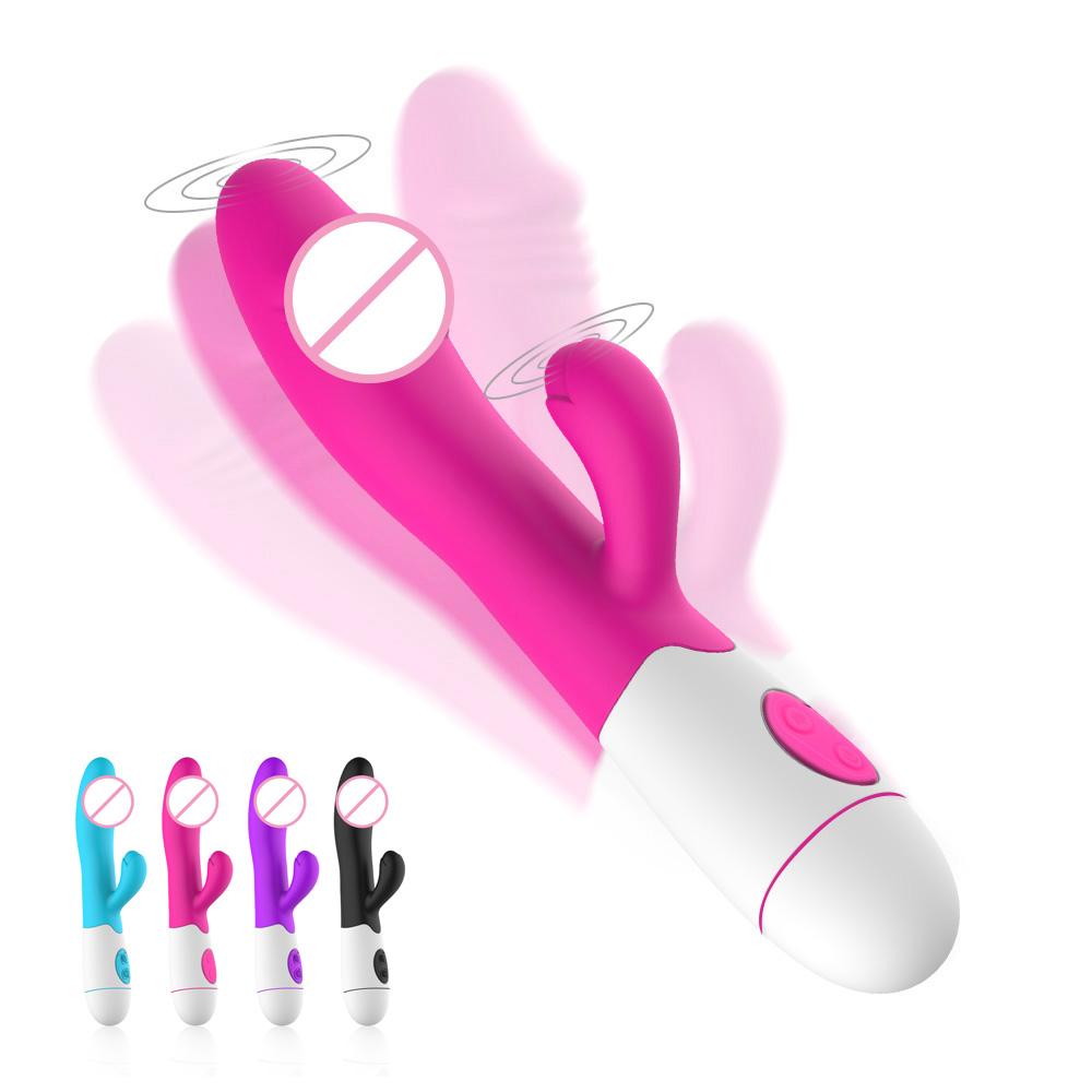 Anal Vagina Massage Dildo Rabbit Vibrator Sex Toys Vibrators For Women Sex Shop Erotic 30 Frequency Dual Vibrating G-spot Masturbator