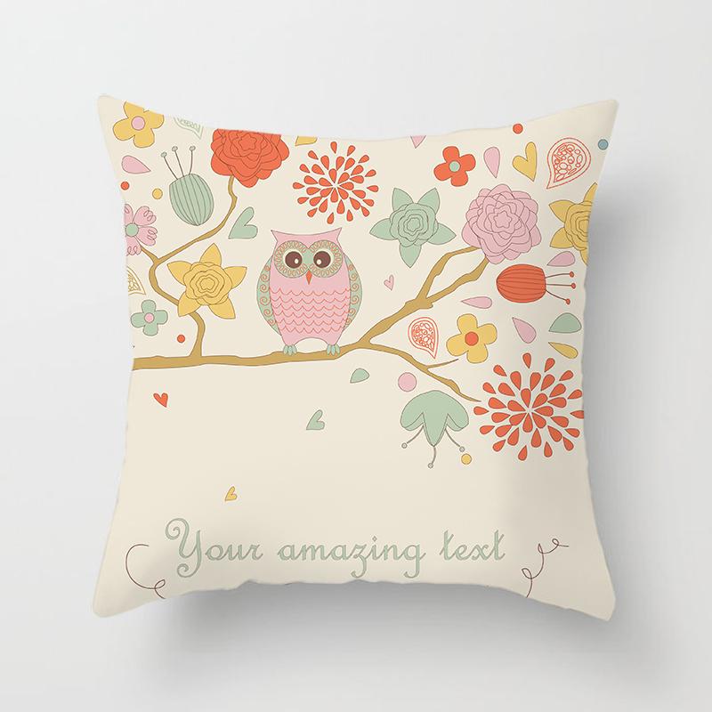 Love Tree Square Pillowcase Car Sofa Office Chair Pillowcase Simple Home Decor Ornaments