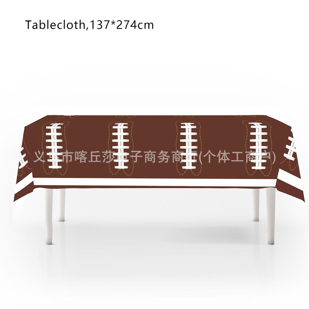 Super Bowl Football Party Supplies American Football Children'S Birthday Party Tableware Tablecloth Paper Plates Tissue Decoration
