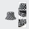 Lambswool Girl Plaid Casual Style Korean Style Caps Female Hats Checkerboard Hat Wool Bucket Hat
