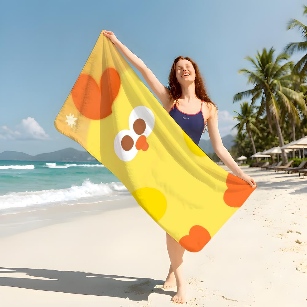 Asciugamano Cartoon Dun D-Dun C-Chicken Coperta da Spiaggia Asciugamano Per Viaggio Palestra Doccia Leggero di Lusso Campeggio Piscina caldo