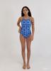 Seopeoseuko Blue Tie-Dye One-Piece Swimsuit
