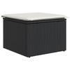 VidaXL Ensemble de Canapé de Jardin 6 Pièces avec Coussins Noir Poly Rattan Acacia 3347565