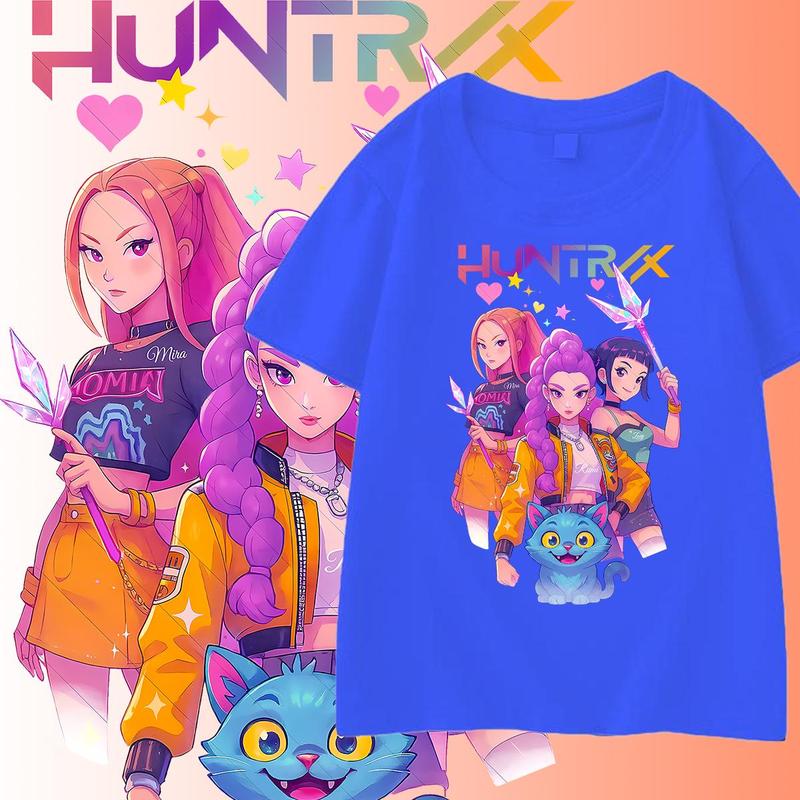 Derpy Tiger Kpop Demon Hunters Shirt for Kids Baby Girl T-Shirt Cute Tiger Cartoon Clothes 2025 Hot Movie Print Soft