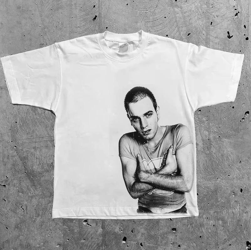 Ny Retro Porträtt Trainspotting Vintage T-shirt Klassisk Design Brittisk Populär Bomull Herr Dam Toppar T-shirt Harajuku Hip Hop Punk