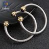 European & American 18K Gold-Plated Stainless Steel Bracelet with Zirconia