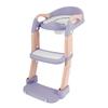 Children's Toilet Seat Stairway Adjustable Baby Toilet Folding Stand Step Stool Toilet Seat Ring with Nonslip Pad for Boys Girls