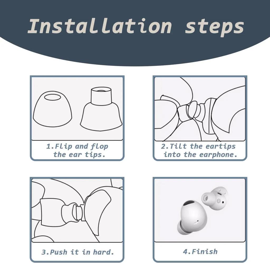 Soft Silicone Earbuds Eartip for Samsung Galaxy Buds Pro Anti-slip Replacement Earplug for Galaxy Buds Pro Eearphone Accessories