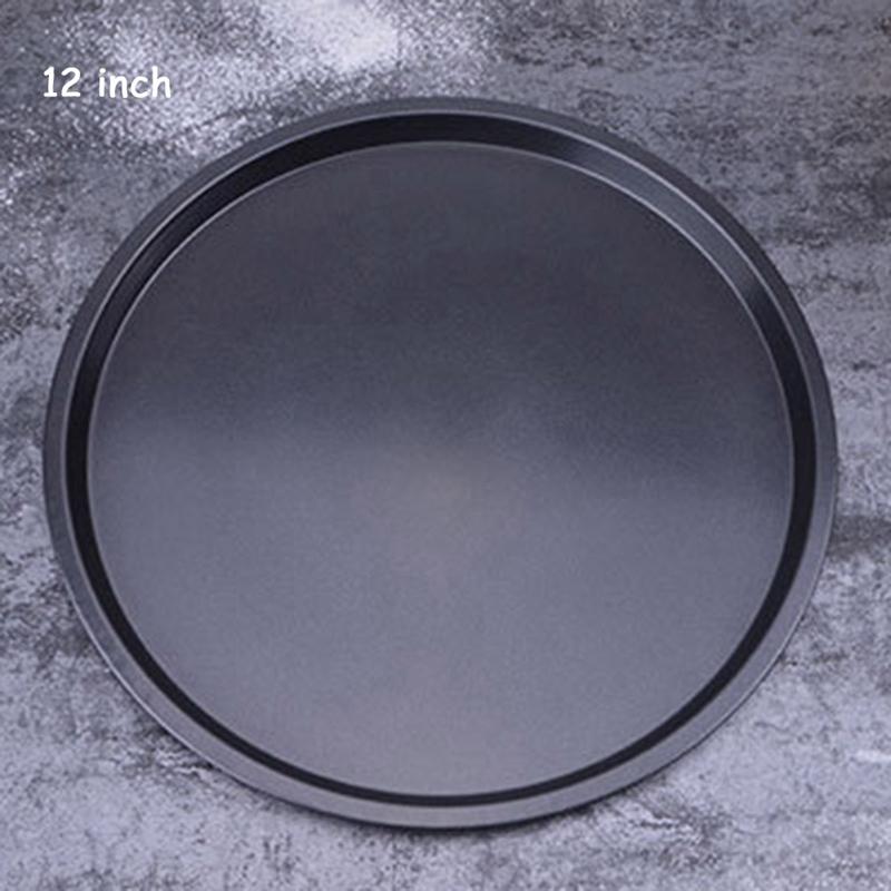 2024 New 9/10/11/12/14-Inch Non-Stick Pizza Pan Carbon Steel Pizza Oven Tray Shallow Round Pan Roasting Tin Baking Tool