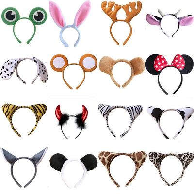 Zodiac Animal Horn Headband: Cow, Rabbit, Tiger, Dog, Cat, Wolf, Devil. Perfect for Costumes and Performances.