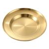Round Kitchen Bar Tableware Cake And Fruit Snack Salad Plate Kitchen Accessories Stainless Steel Plate Camping Picnic Plate