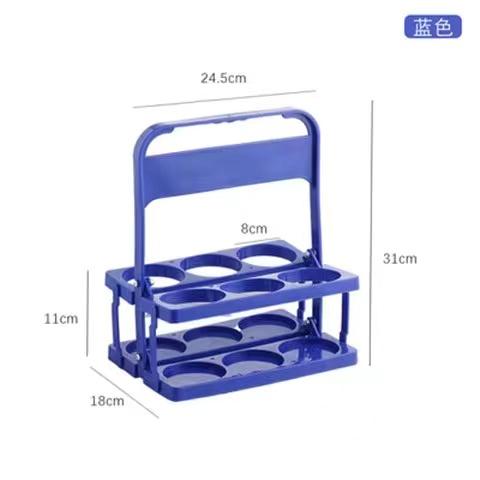 

American Vintage Beer Storage Rack Vintage Green Beer Basket Foldable Beer Frame Wine Rack 6-bottle Rack