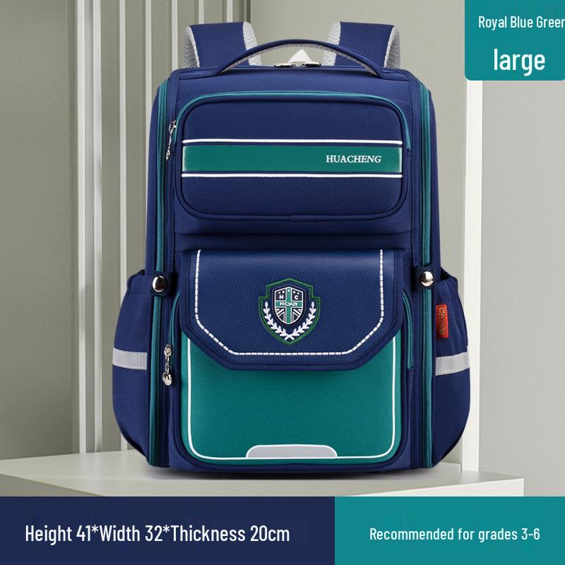 Children's Spine Protection Backpack, Ages 6-12, Grades 1-6, with Double Straps and Burden Reduction for Primary School.
