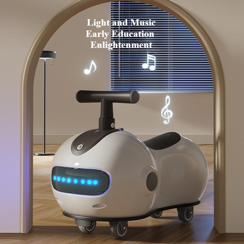 Baby Peanut Twist Car Infant Scooter Walker with Sound Light Silent Wheel Outdoor Ride on Toy Car Balance Training Birthday Gift