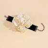 Elegant Collar Exaggerated Flower Bracelet Necklace Flocking Cloth Rose Florals Clavicle Chain Jewelry Accesssories