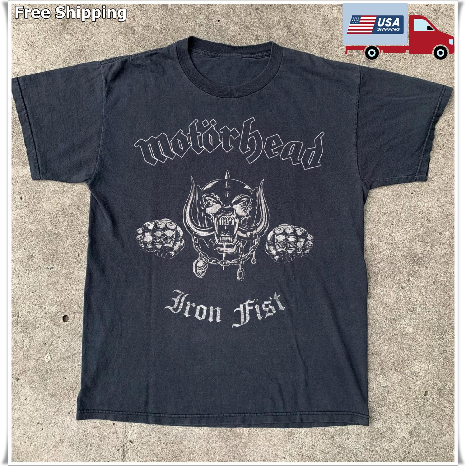 Motorhead Iron Fist Logo Black Unisex T-shirt Size S-5XL M