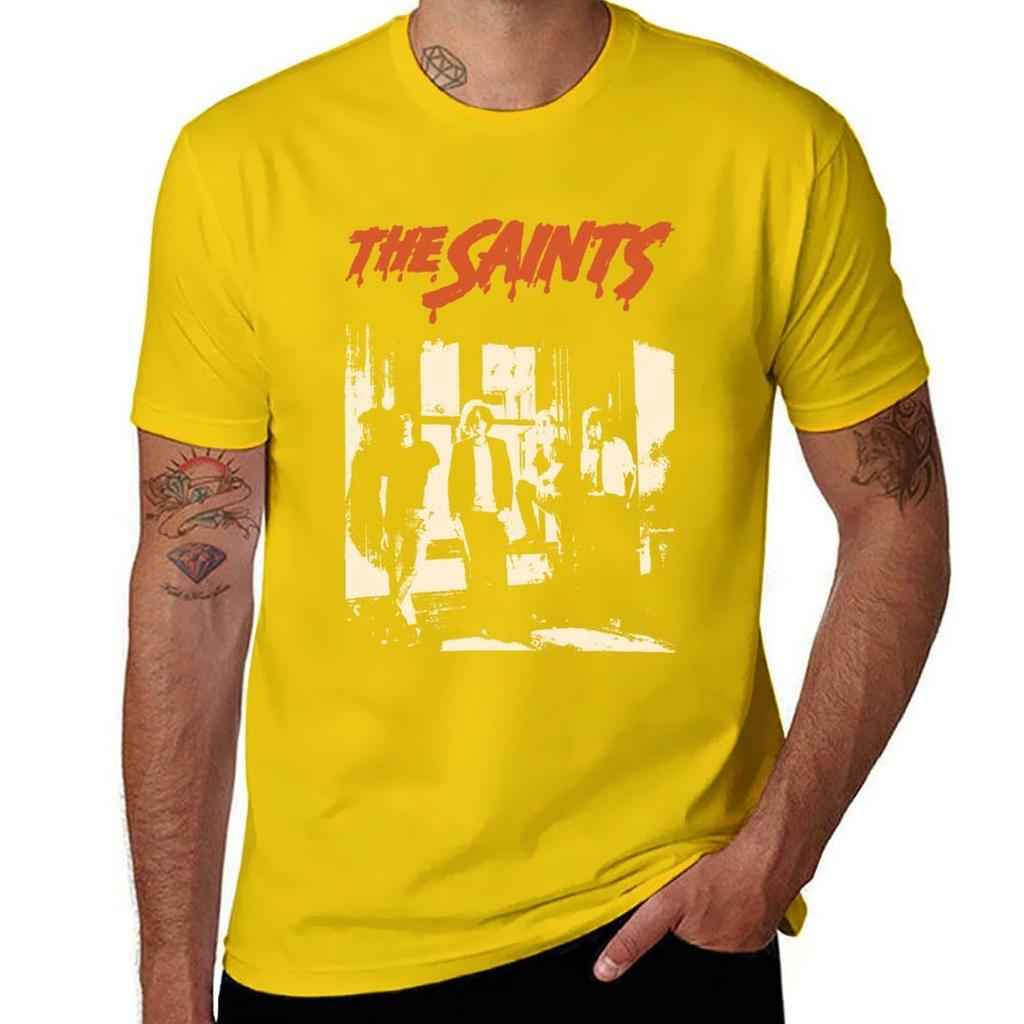 The Saints Punk Rock T-Shirt Boys Animal Print Aesthetic Clothing Quick-drying Boys Whites Mens Graphic T-shirts Hip Hop