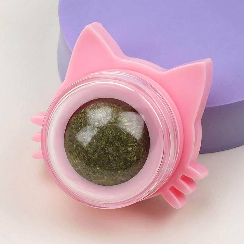 1pc Catnip Balls Funny Lickable Cat Snack Catnip Balls Kitten Playing Chewing Cleaning Teeth Toy for Small Medium Cats Pet Supplies