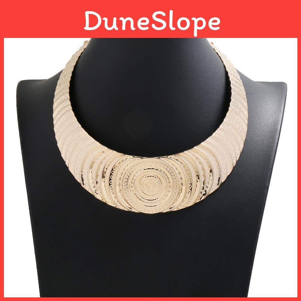 Europäischer Stil Metall Statement-Halskette mit geometrischem Design für Damen