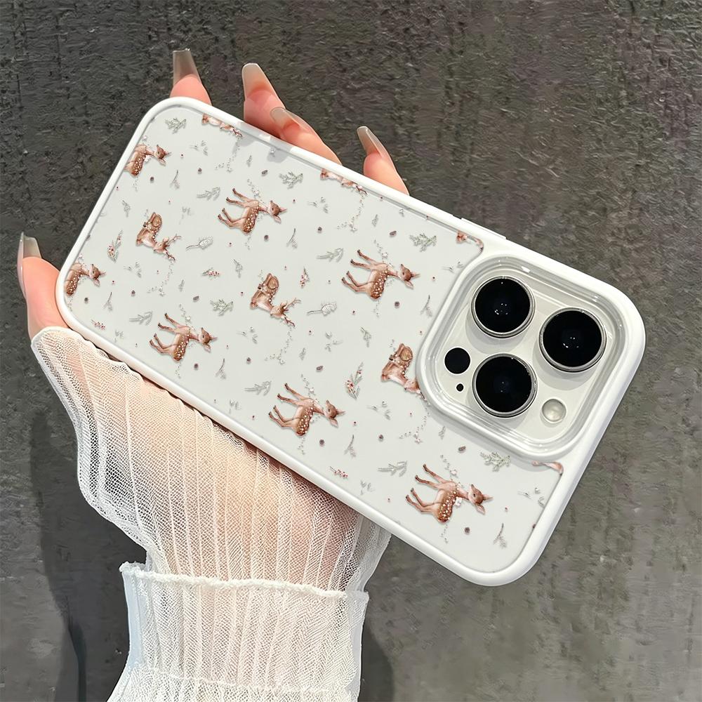 Various Styles Of Deer Phone Case For Iphone 17 16 15 14 13 12 11 Pro Max Transparent Silicone Hard Coque Cover