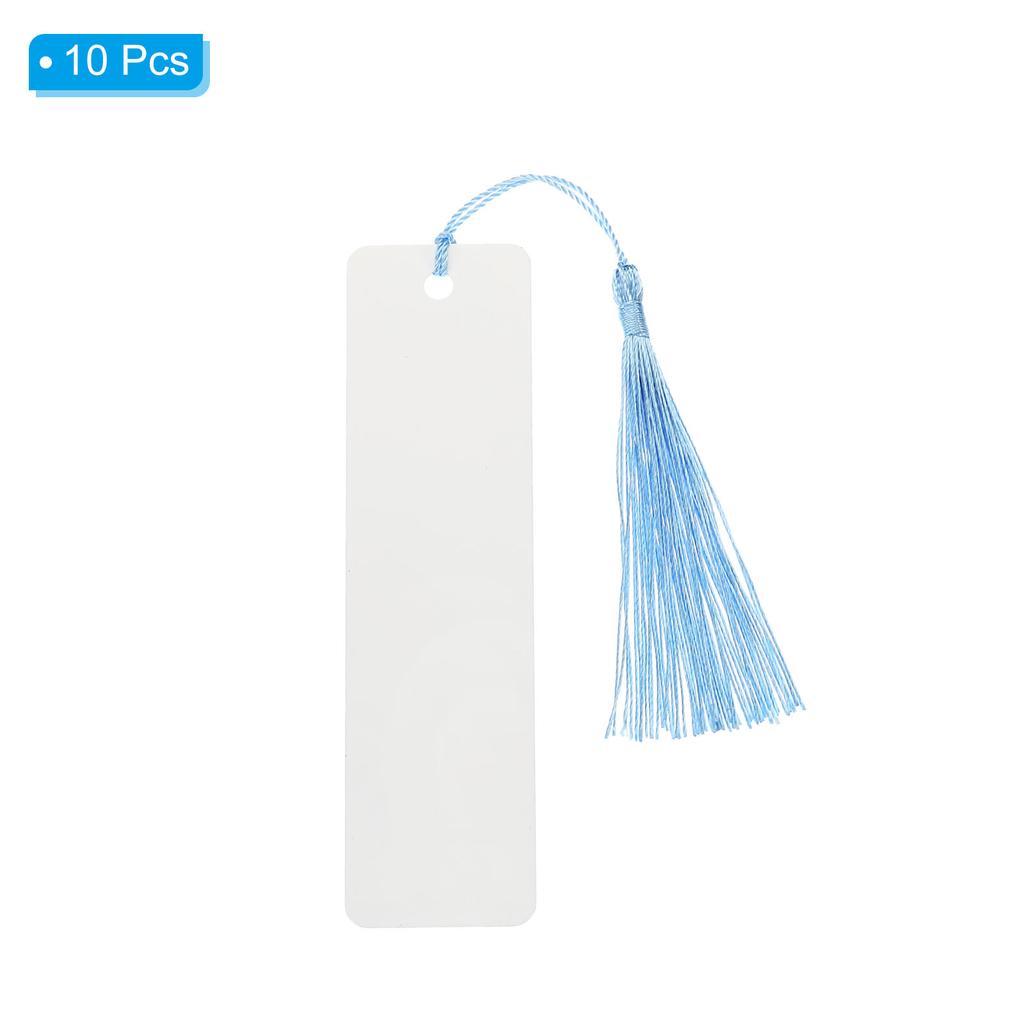 10/100Pcs Blank Sublimation Metal Bookmark Rectangle Book Marks Page Markers Mini Handmade Bookmark Tassels for Book Lover Gifts