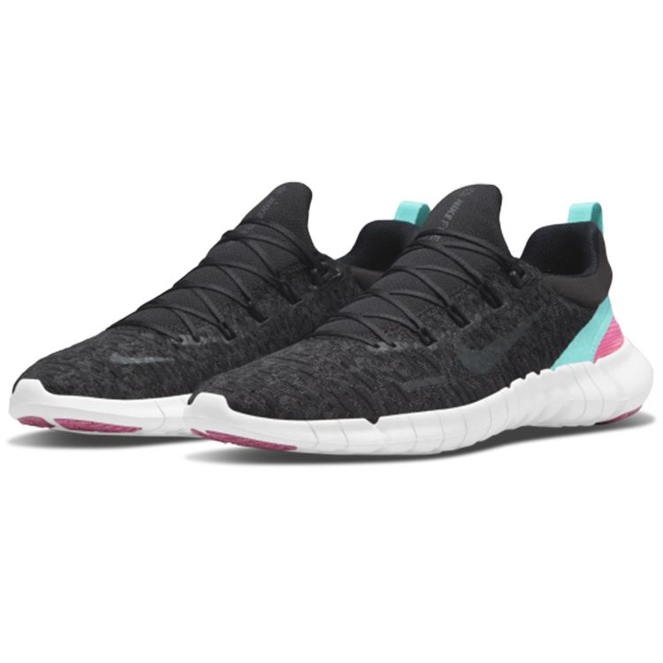 Nike Free Run 5.0 Black Dynamic Turquoise Men Sneakers Anthracite CZ1884-005