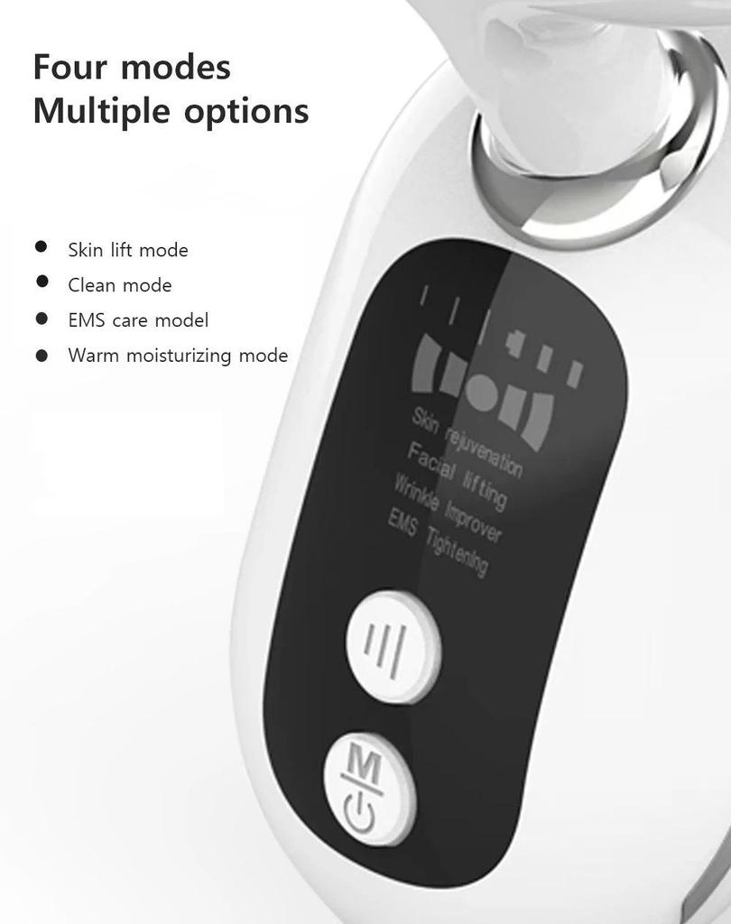 Beautiful EMS Microcurrent Neck & Face Lifting Device - Reduces Neck Lines & Nasolabial Folds, Enhances Firmness with Light Therapy.