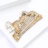 Mode Strass Harp Spelende Kat Broches Voor Dames Kleding Jas Accessoires Cadeaus
