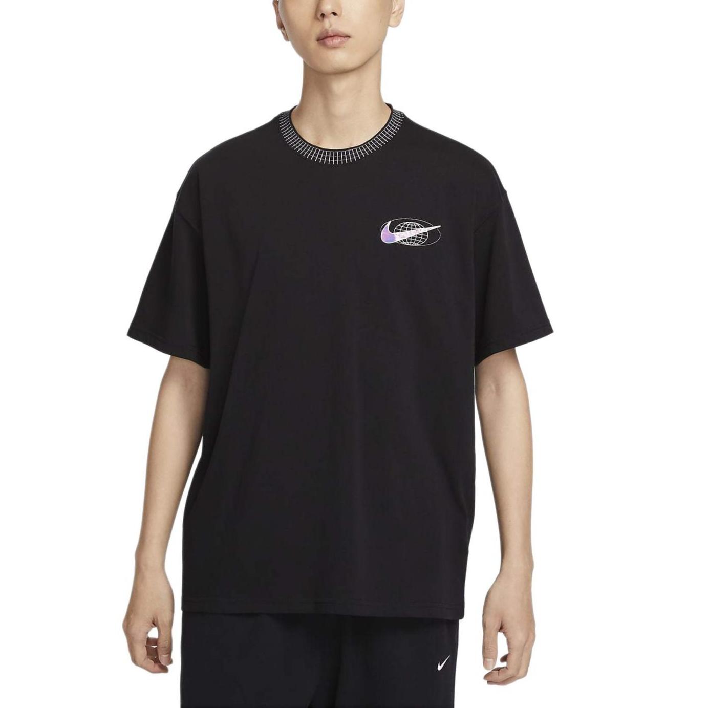 Nike Sportswear Swoosh Graphic T-Shirt Asia Sizing Black Men s FV3759-010 XL