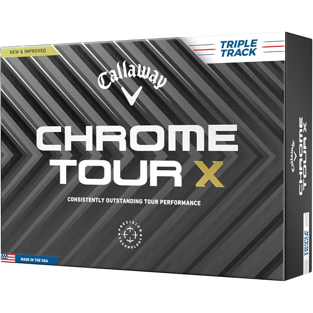 Callaway Chrome Tour X Triple Track Golf Balls 12 Count 4-Piece Structure White