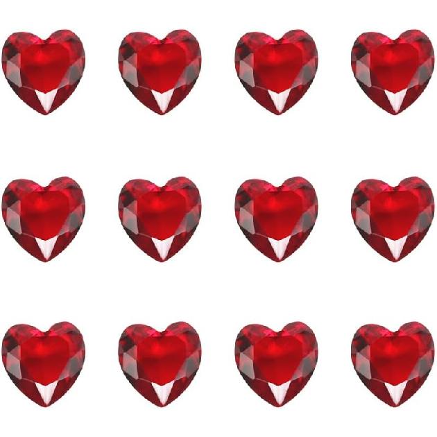 

HEALLILY 10 шт. Стеклянные украшения в форме сердца для свадебного приема, девичника, украшения дома, камни в виде красных сердец 0,47 дюйма 10pcs