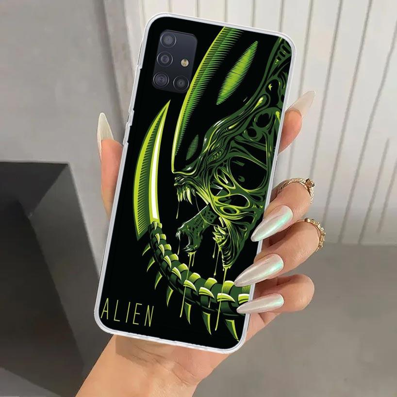 Cool A-Alien X-Xenomorph Phone Case for Samsung Galaxy A52 A32 A22 A12 A02S A50S A30S A10S Note 20 Ultra 10 Plus S10 A31 A20 A71