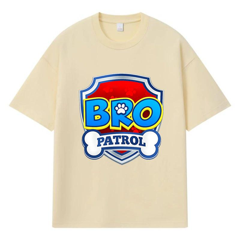 

2026 Bro Patrol Printed Graphic Y2k Harajuku Streetwear 100% Cotton T Shirt Casual Oversized Summer Men T-shirt XXXL хакі
