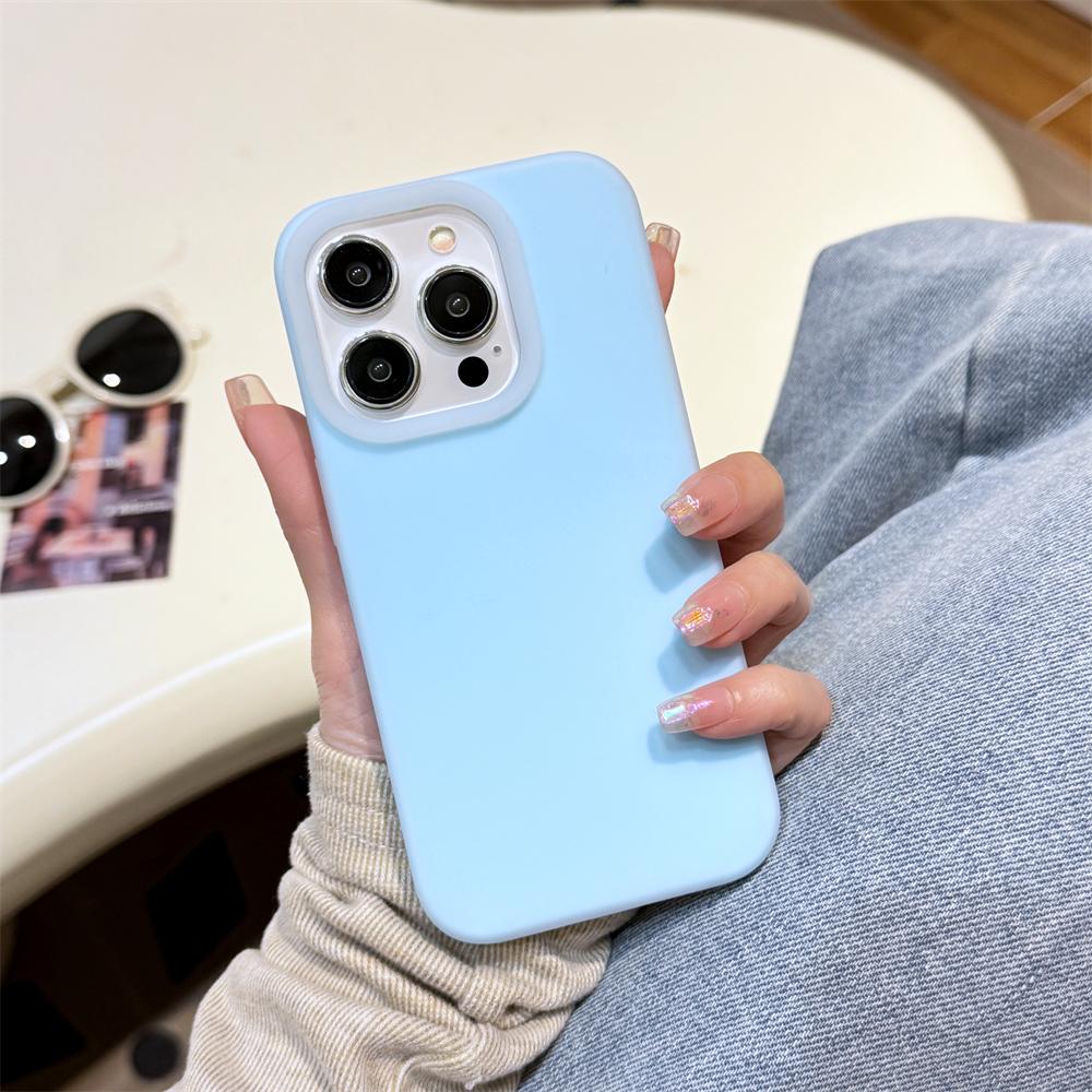 Luxury Candy Colored Liquid Silicone Phone Case For iPhone 16 15 14 13 12 Pro Max Puls 11 Soft Shockproof Bumper Matte Cover