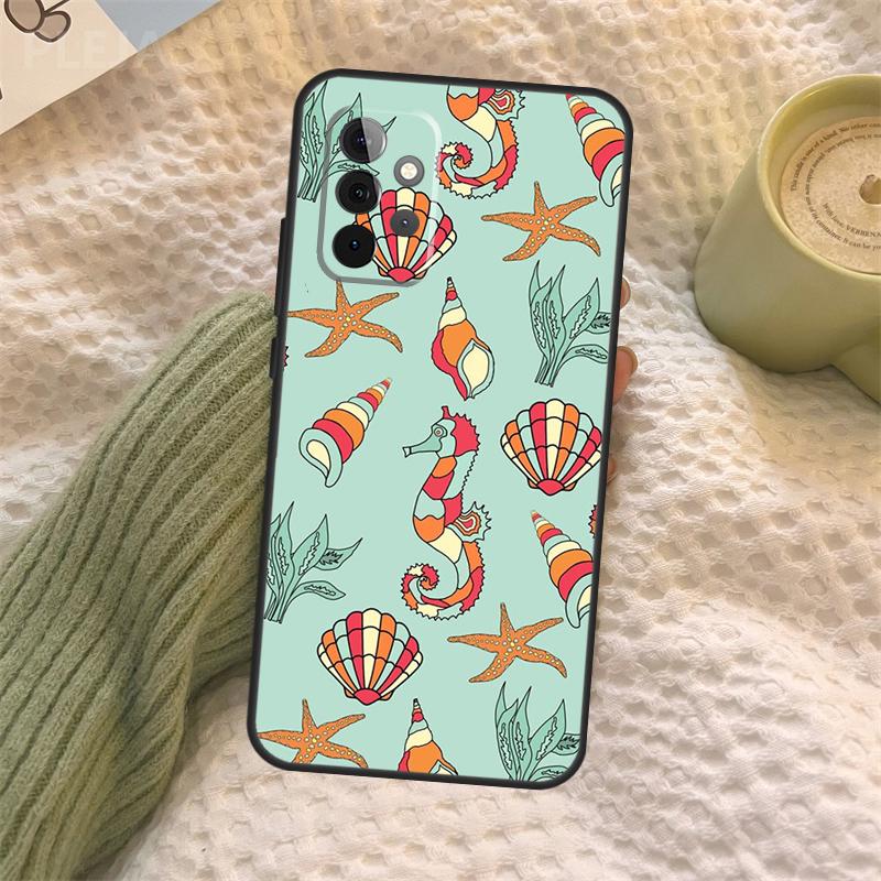 Seashell Shell Sea Art Case For Samsung Galaxy A16 A33 A36 A56 A26 A15 A55 A53 A35 A22 A32 A52 A54 A34 A14 A05 A06