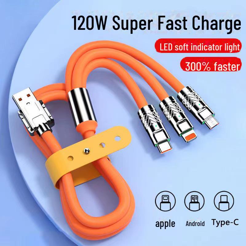 

Jike 120W 3-in-1 Fast Charging Cable for Android, Type-C Devices
