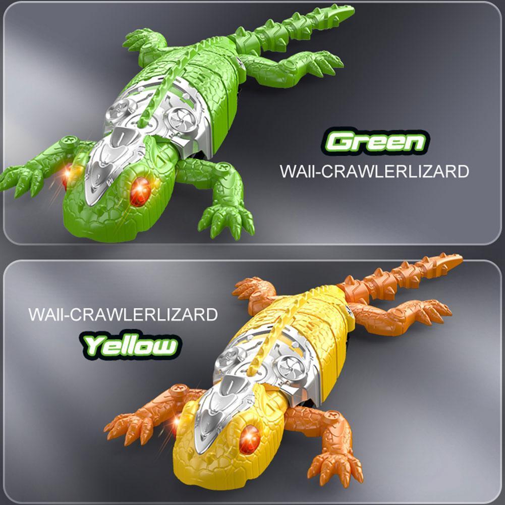 Glow-in-The-Dark Remote Control Wall Climbing Chameleon Toys, Rechargeable Indoor Wall Crawler Robot Geckos Kids Toys Xmas Gifts